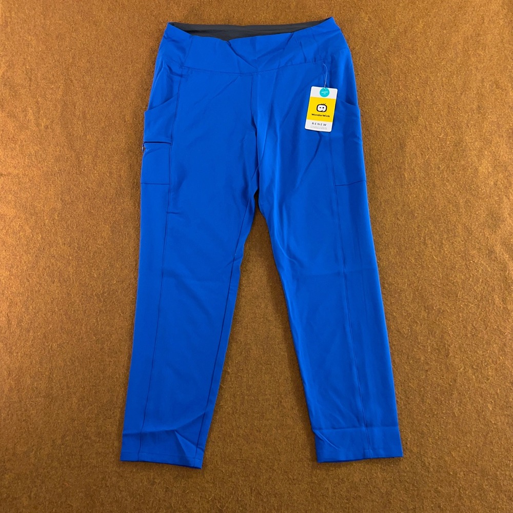 WonderWink Womens Medium Petite Royal Blue Renew Modern Fit Scrub Pant 5134P NWT
